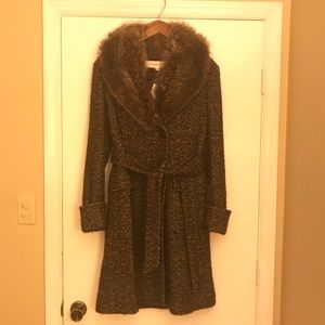 AUTHENTIC Trina Turk Brown Fur Coat